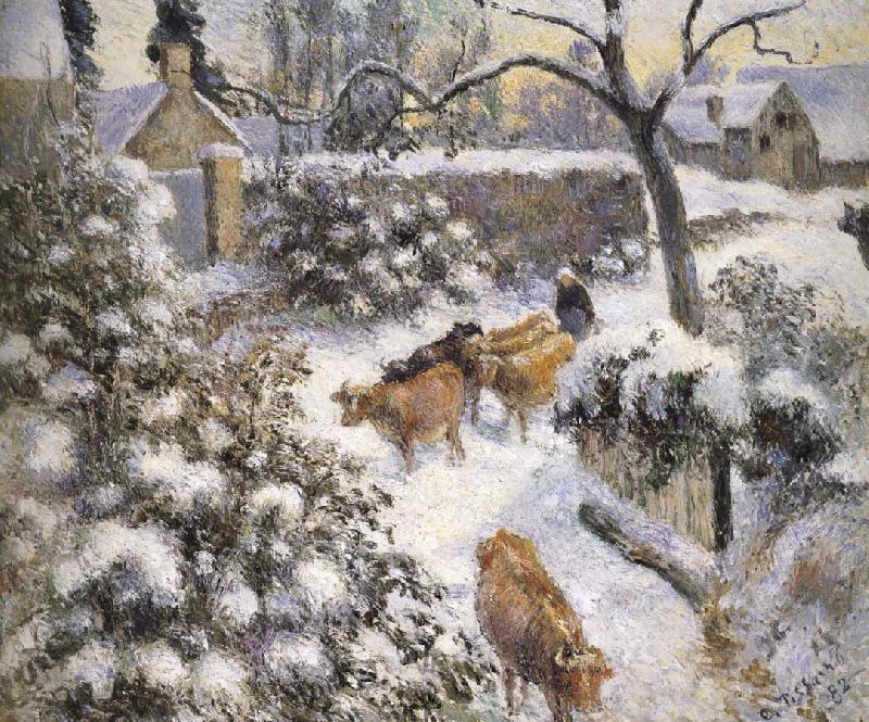 Camille Pissarro Snow oil painting image